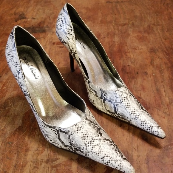 snake skin stilettos